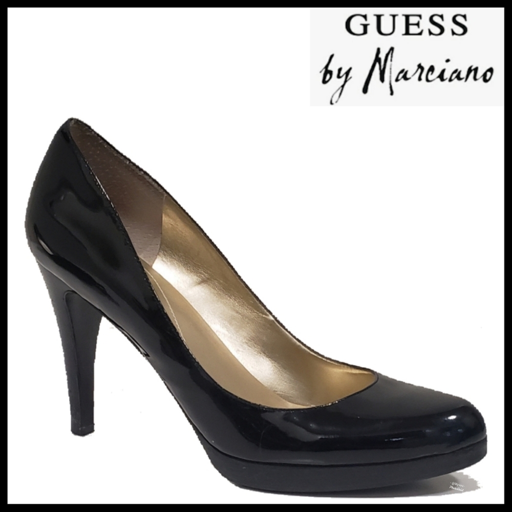 Guess by Marciano Black Patent Leather Pumps